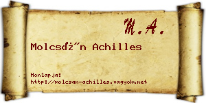 Molcsán Achilles névjegykártya
